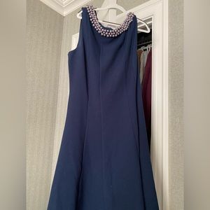 Classy Karl Lagerfeld Cocktail Dress in Navy